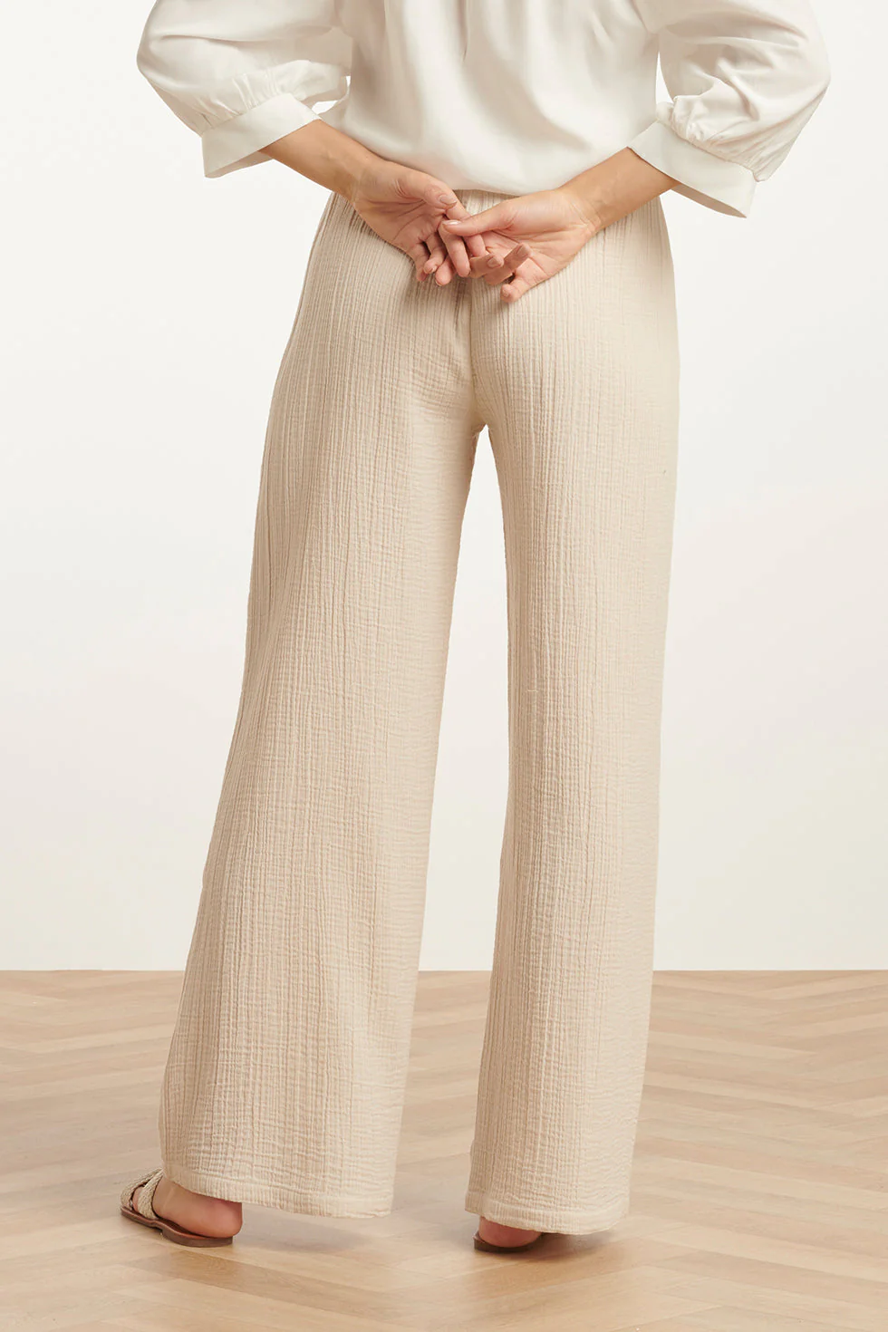 25187  Katoenen Broek | Off White - Image 6