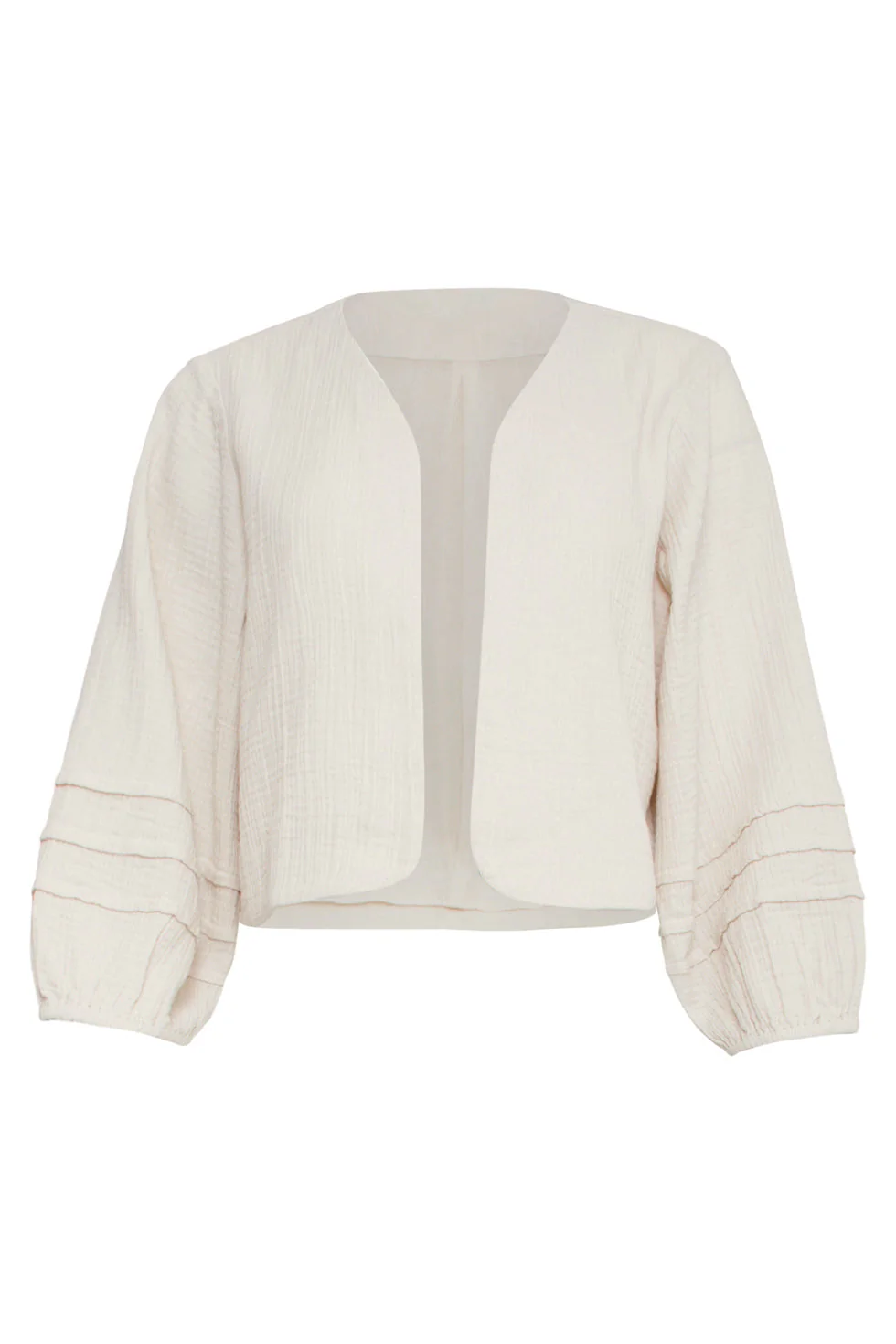 25189 Katoenen Bolero Jas | Off White - Image 2