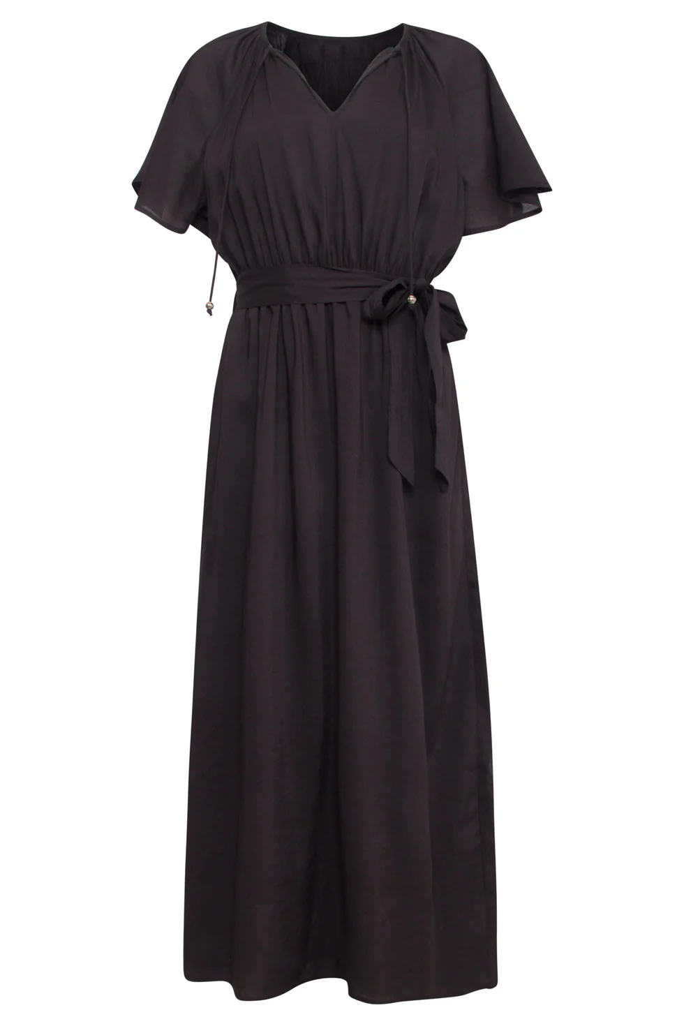 25191 E Viscose Midi Jurk | Black - Image 2
