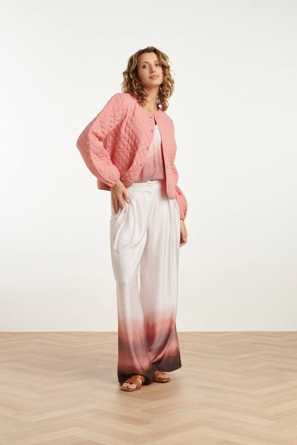 25200 Gewatteerde Jas | Old Pink - Image 3