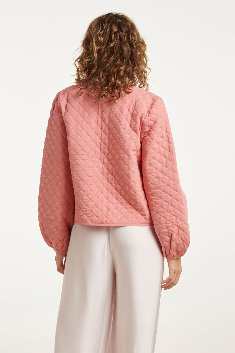 25200 Gewatteerde Jas | Old Pink - Image 6