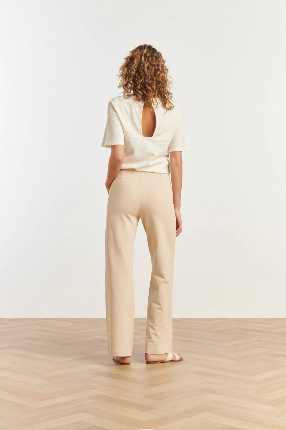 25208 E Zachte Pants Met Wijde Pasvorm | Sand - Image 6