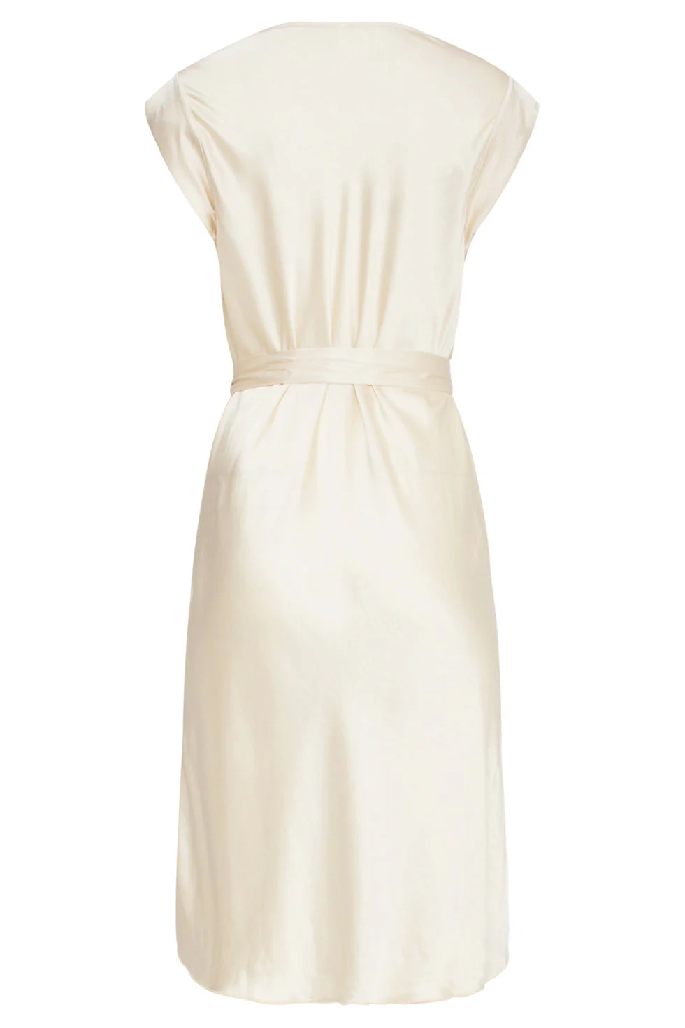 25213 Waterfall Styled Satijn Jurk | Sand - Image 7