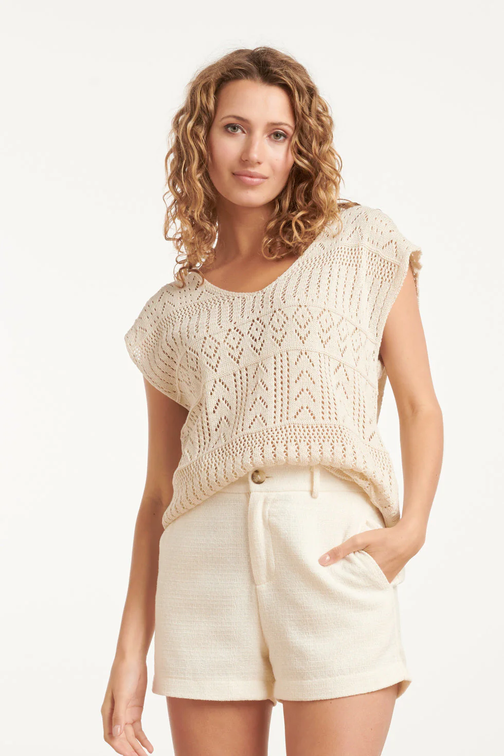 25215 Crochet Top | Off White