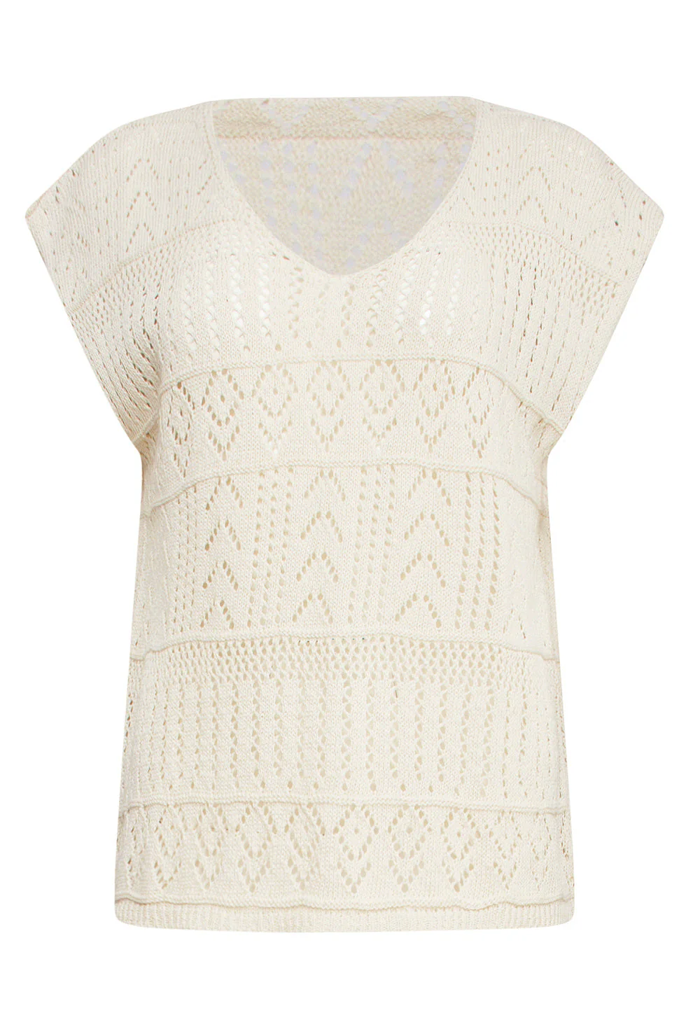 25215 Crochet Top | Off White - Image 2
