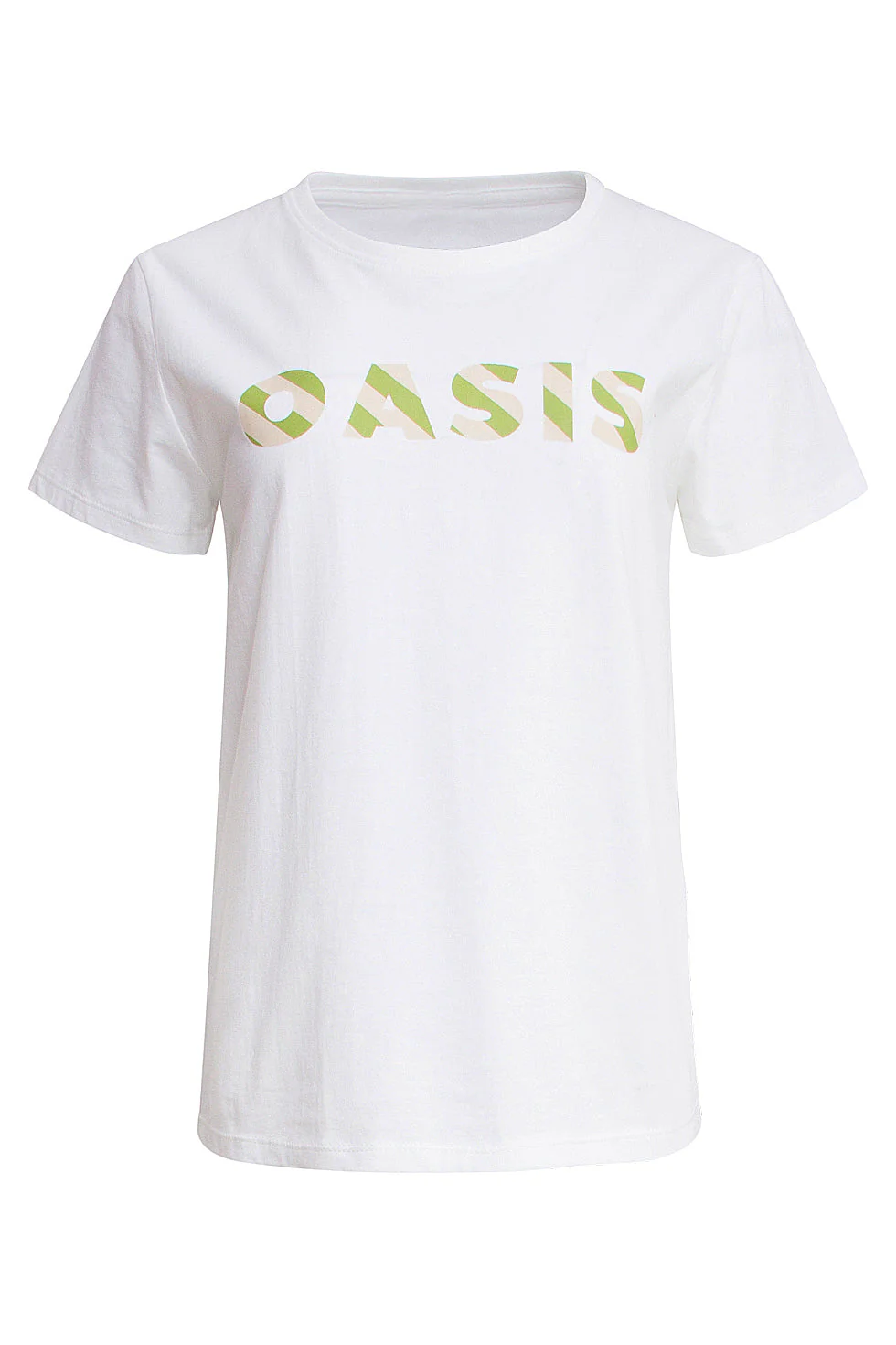 25225 Te Katoenen T-Shirt Met Oasis Print | White - Muticolour - Image 2