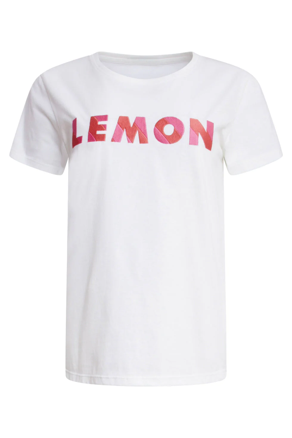 25228 Te Katoenen T-Shirt Met Geborduurd Lemon Print | White - Muticolour - Image 2