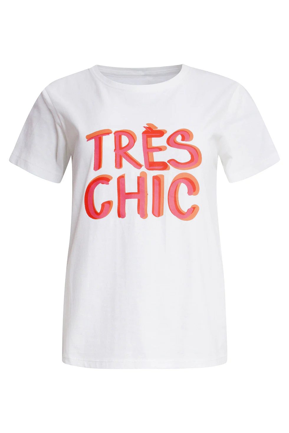 25231 Te Katoenen T-Shirt Met Tres Chic Opdrukperzik | White - Muticolour - Image 2