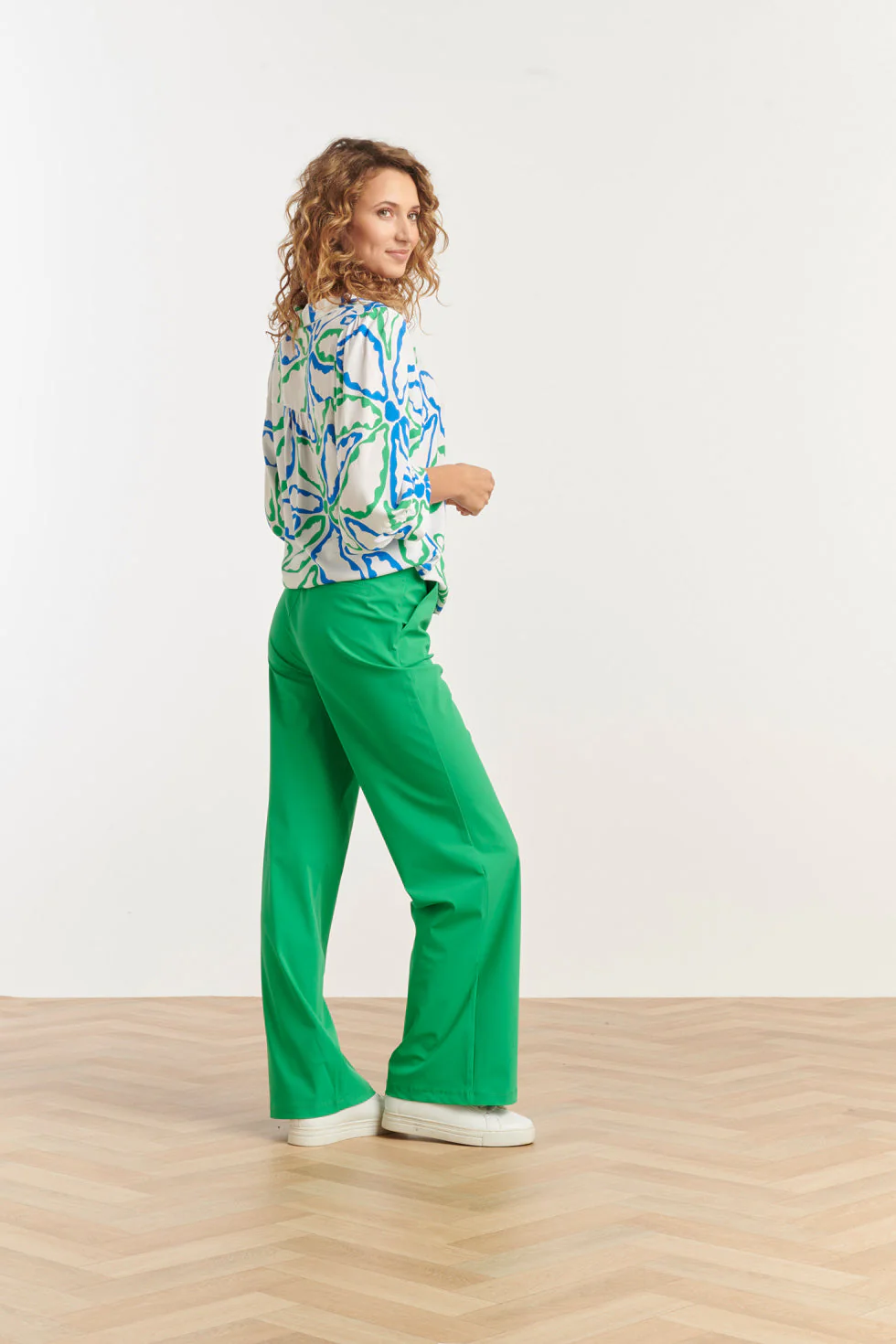 25233 Wijde Broek Van Travel Kwaliteitfel | Green - Image 5