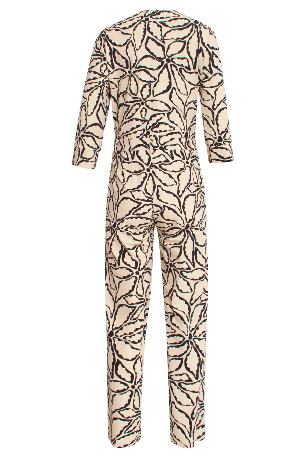 25241 Jumpsuit Met E Bloemenprinttravel Kwaliteit | Sand - Black - Image 7