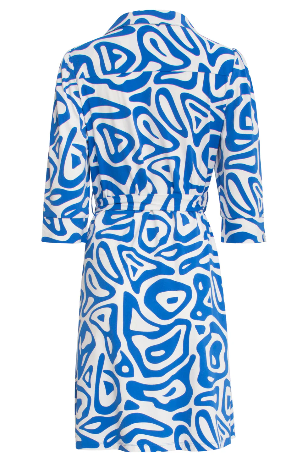 25245 Cobaltte Grafische Geprinte Jurktravelkwaliteit | Cobalt - White - Image 7