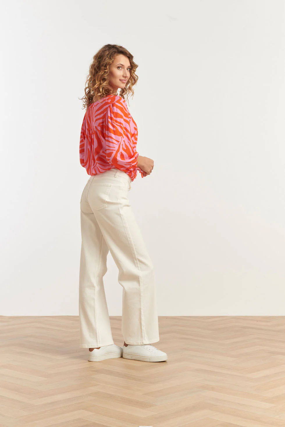 25264 Top Met Dierenprint | Pink - Orange - Image 5