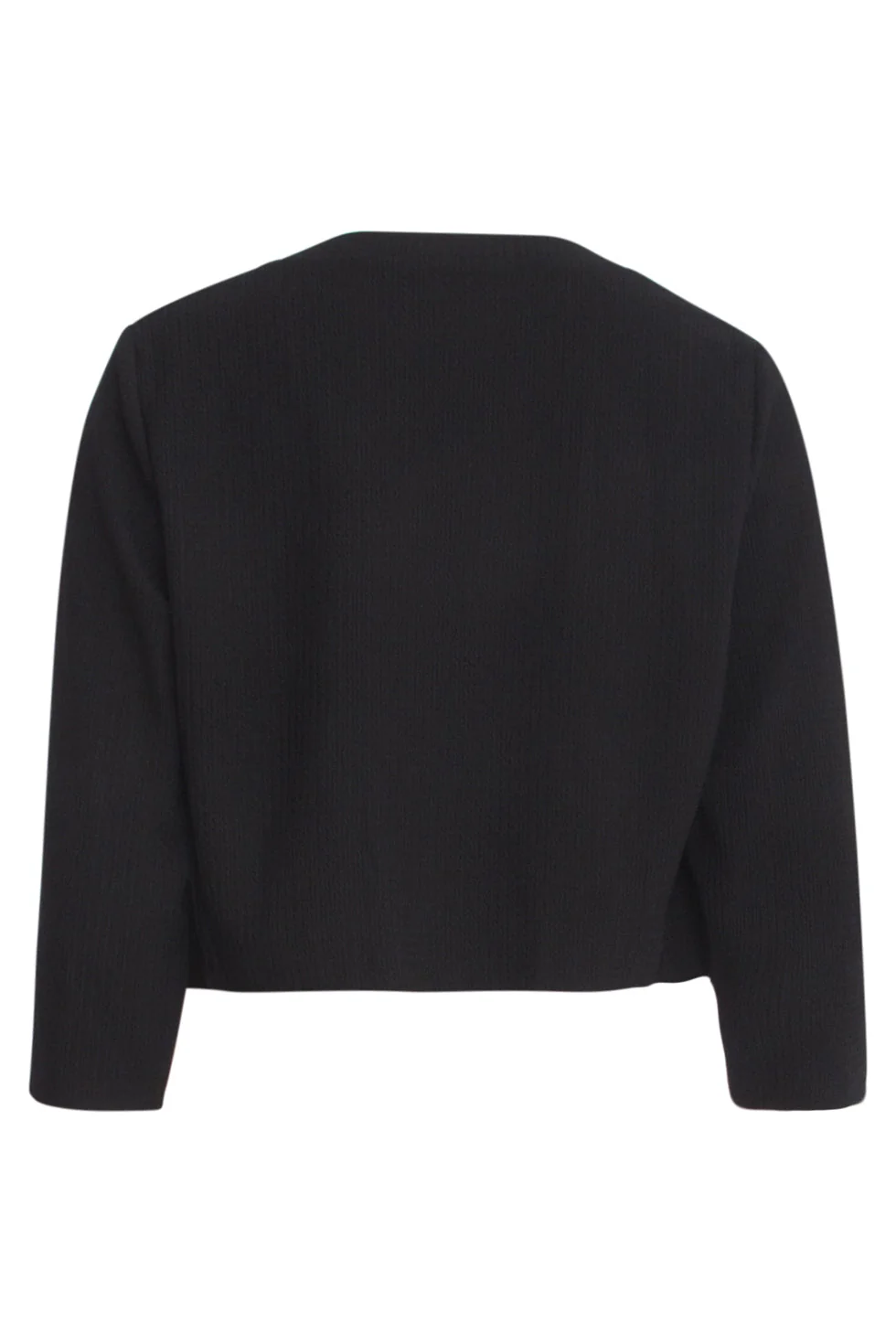 25271 E Stretchy Crinkle Bolero | Black - Image 7
