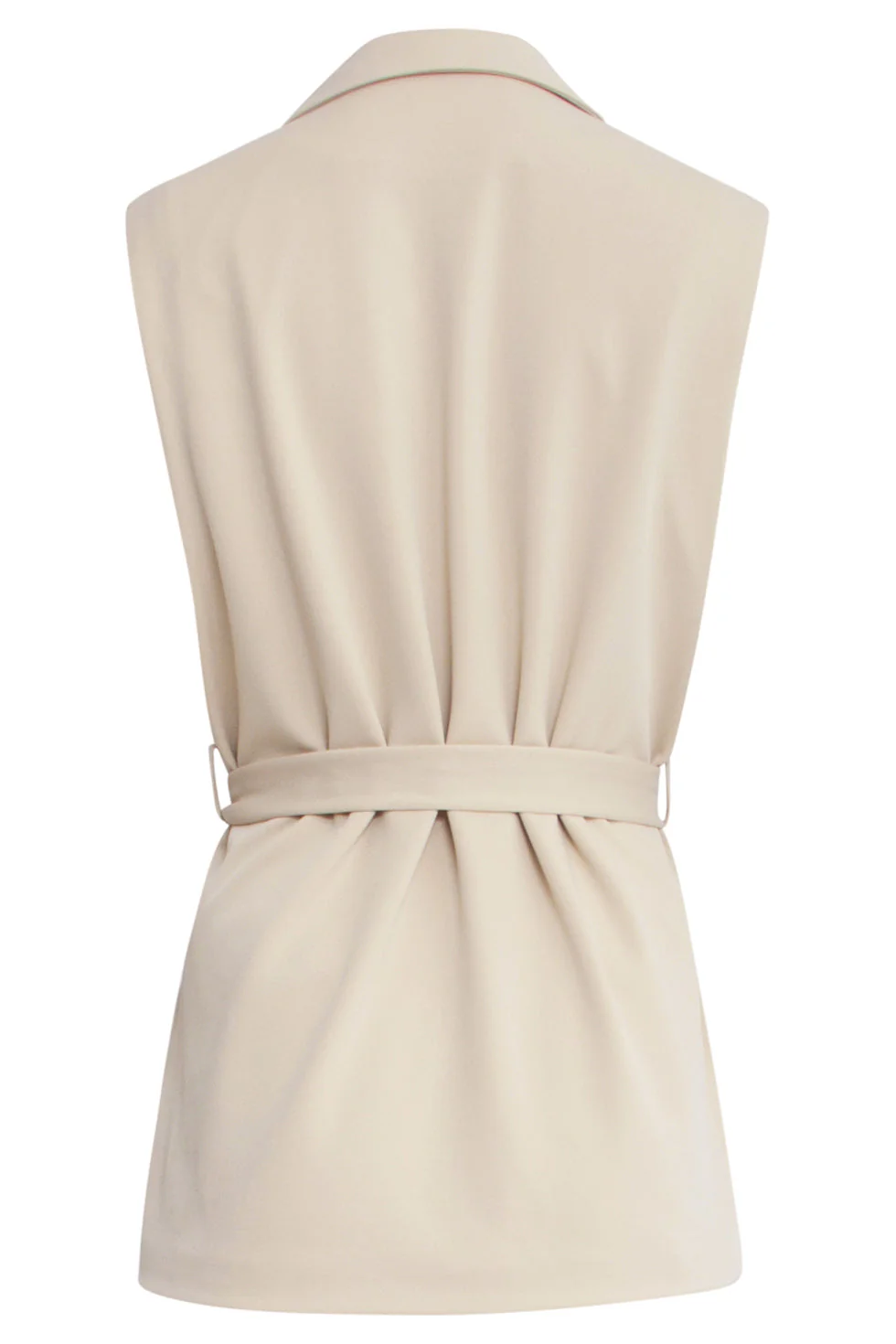 25273  Stretch Gilet Met Riem | Sand - Image 7