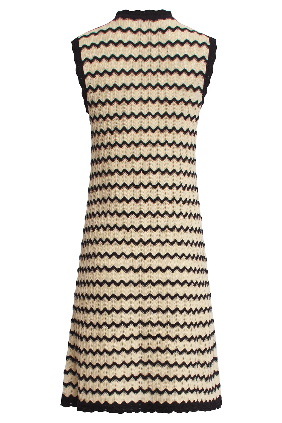 25308, Jurken | Off White - Black - Image 7