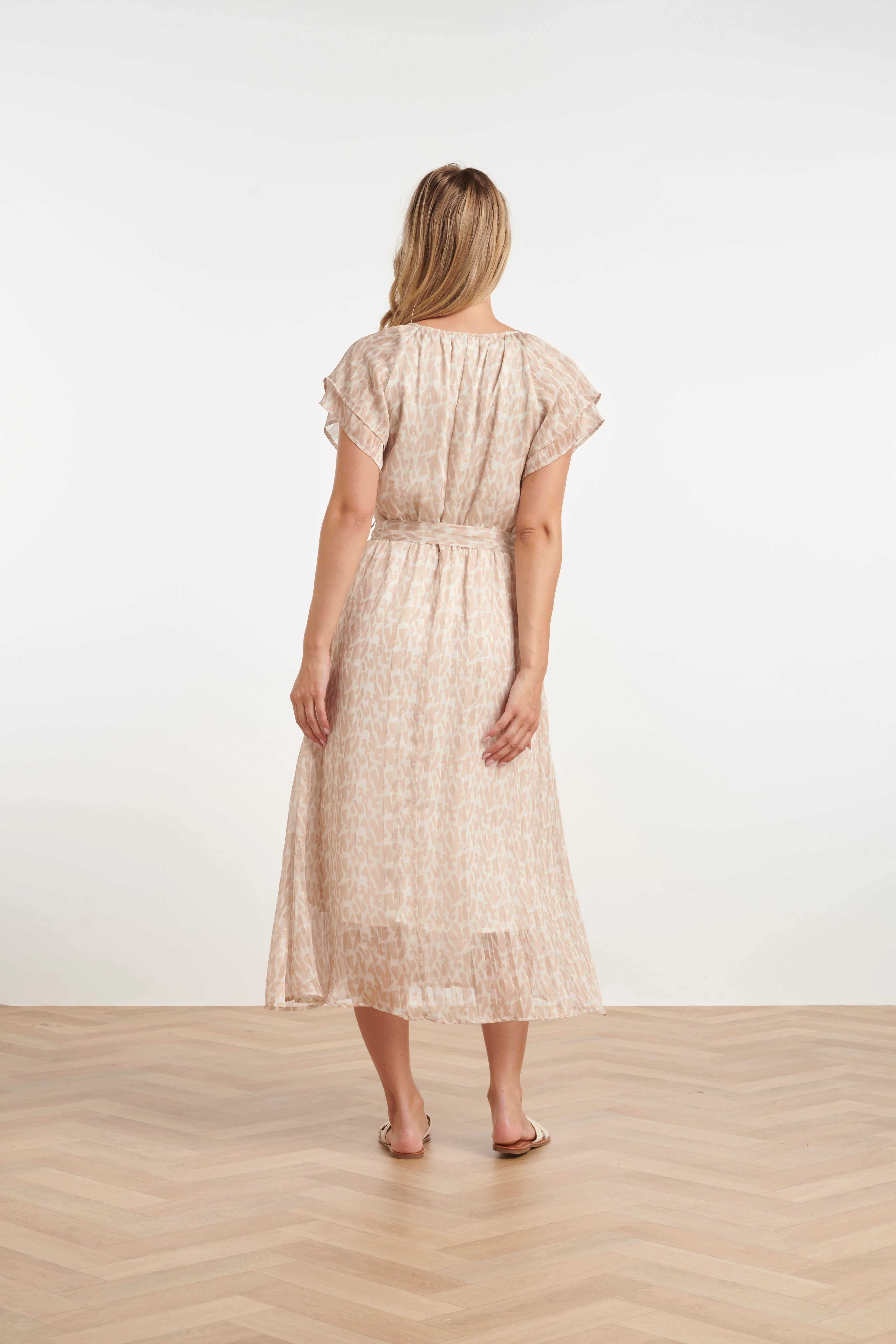 25335, Jurken | Sand - Off White - Image 5