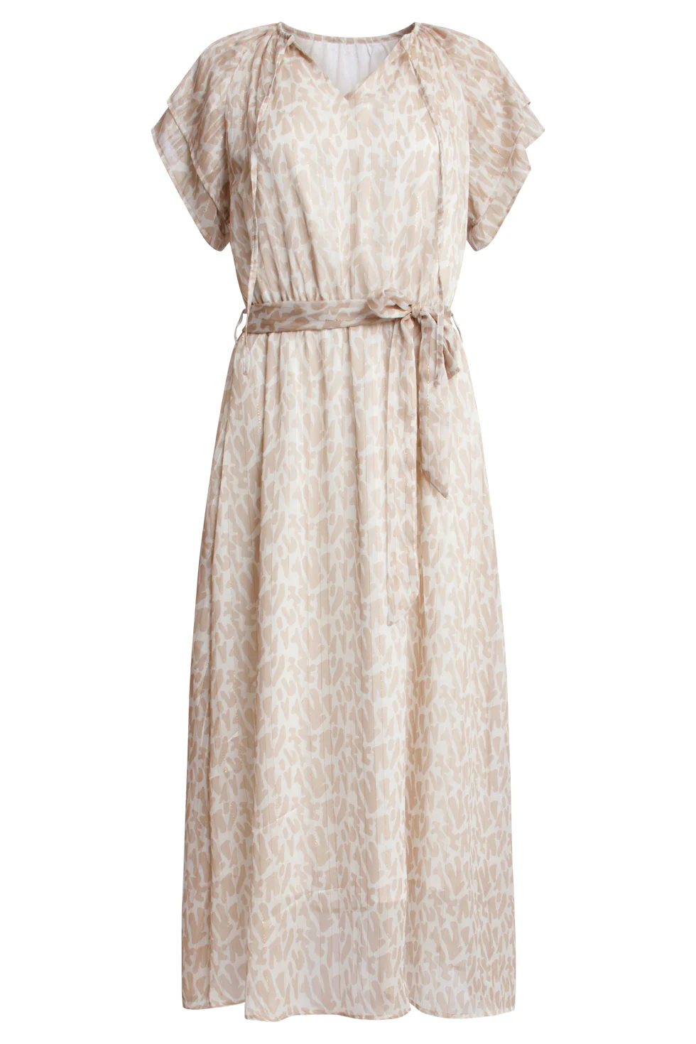 25335, Jurken | Sand - Off White - Image 6
