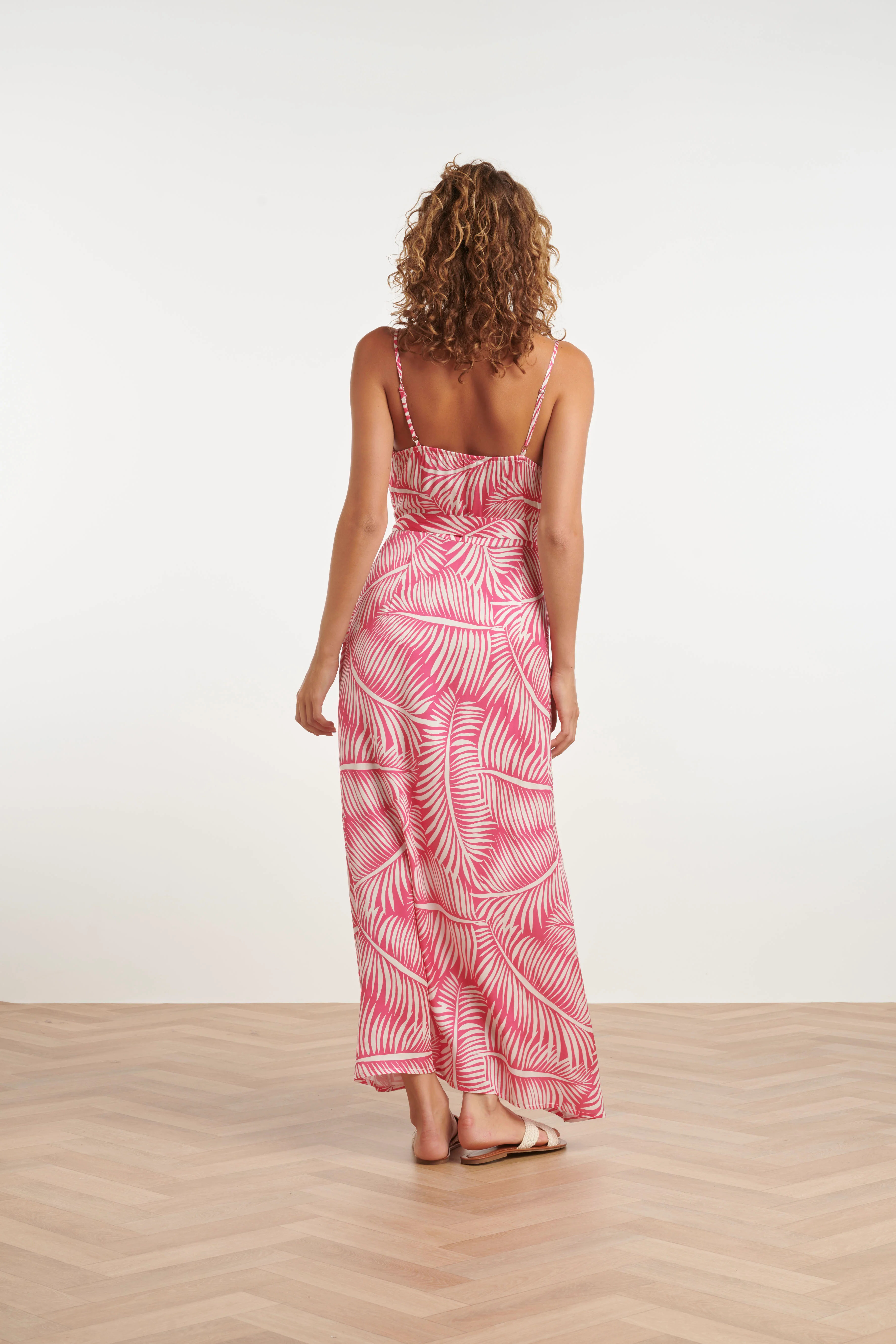 25340, Jurken | Fuchsia - White - Image 5