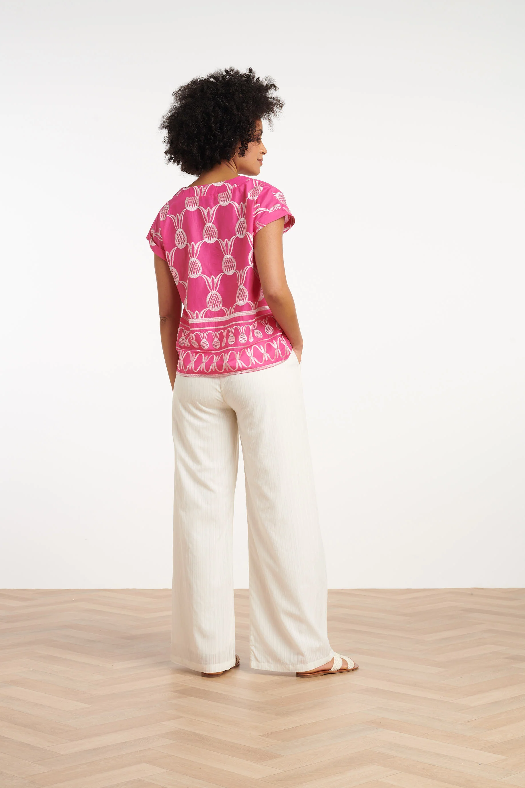 25359, Tops | Fuchsia - White - Image 4