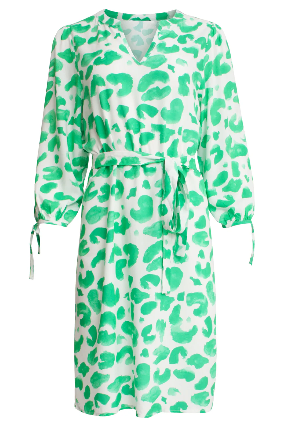 25410, Jurken | White - Green - Image 6