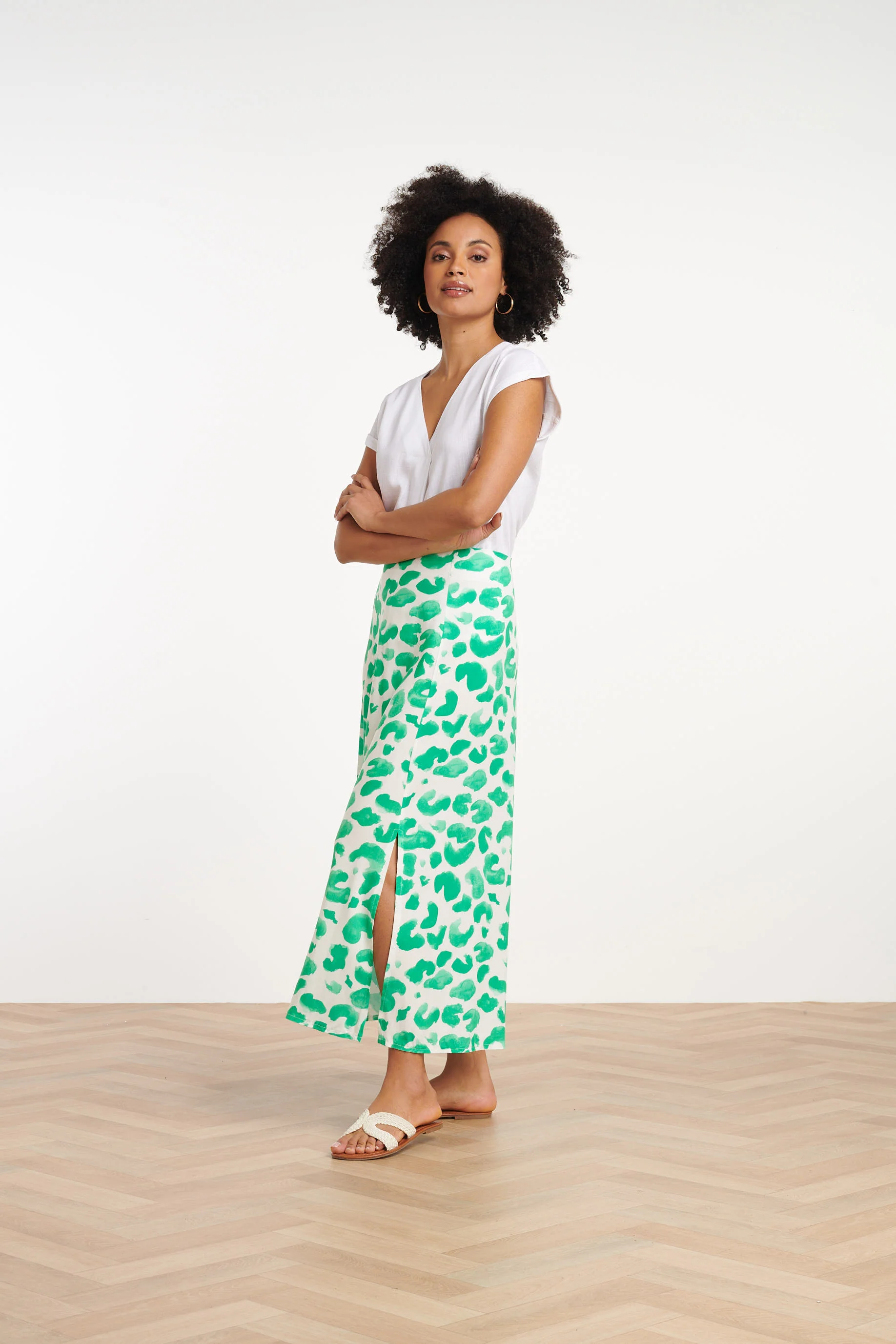 25411, Rokken | White - Green - Image 3