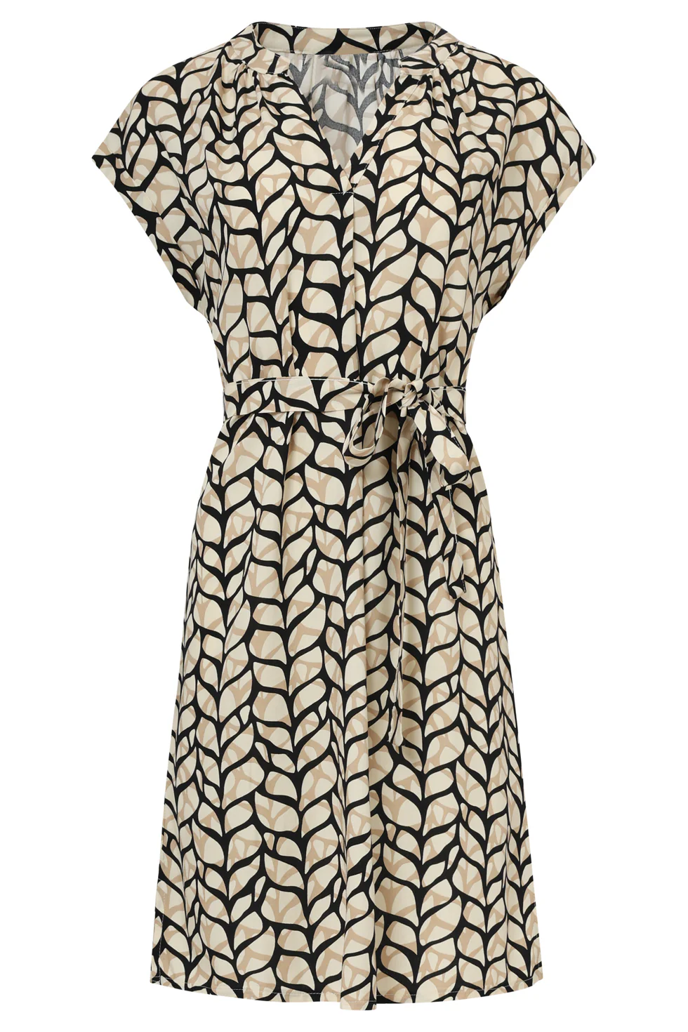 25416, Jurken | Sand - Black - Image 6