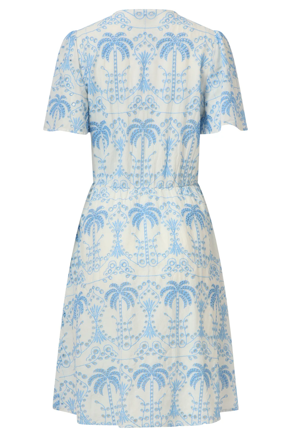 35001, Jurken | Off White - Light Blue - Image 7