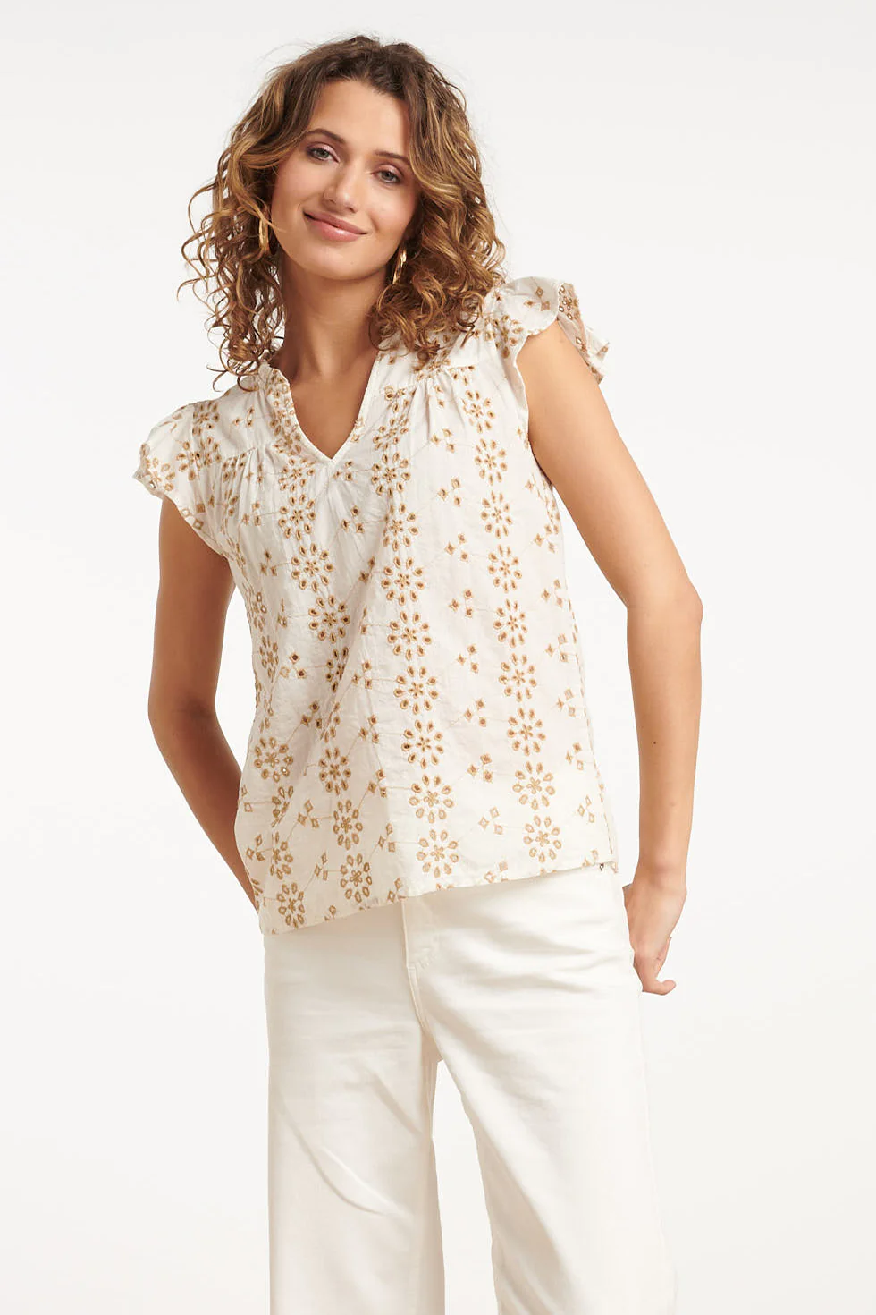 35010, Tops | Off White - Sand