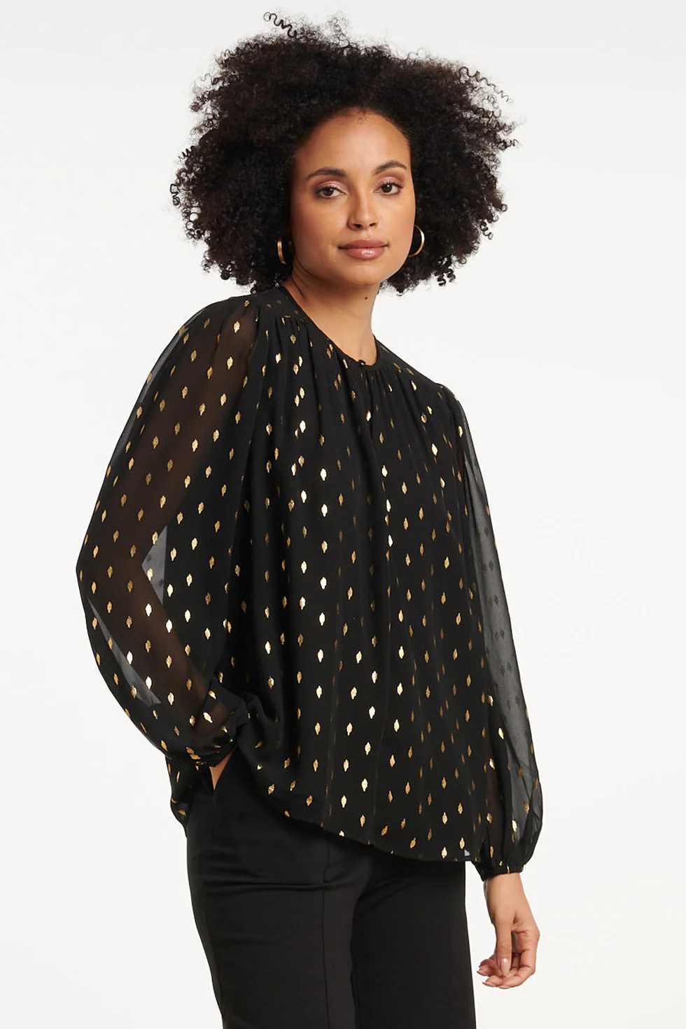 35051, Tops | Black - Gold - Image 4