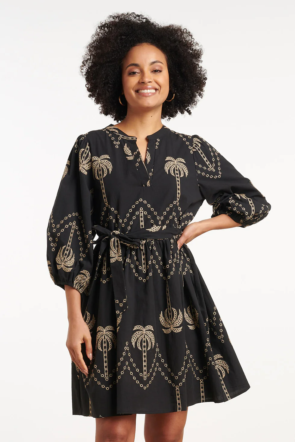 35087, Jurken | Black - Sand