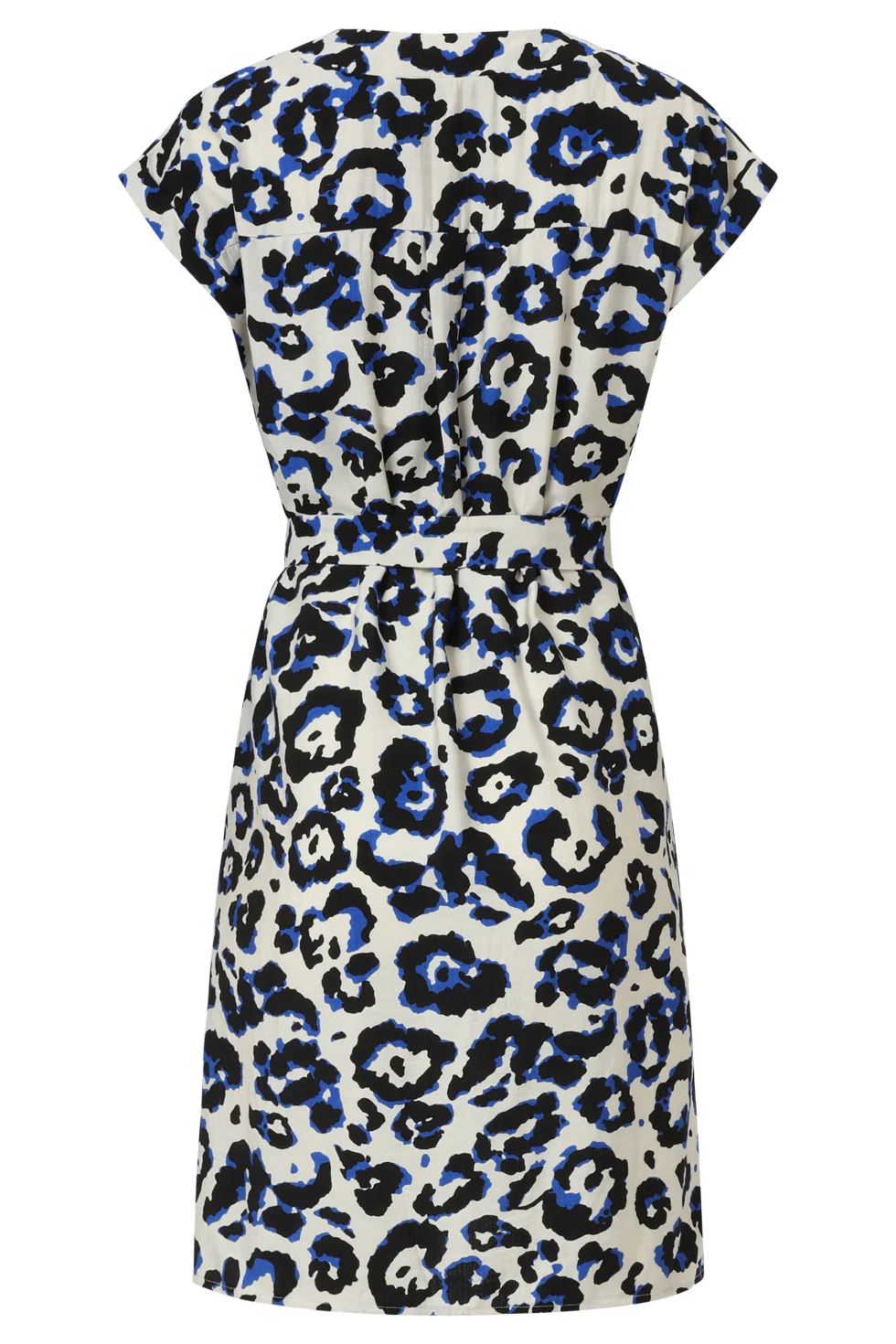 35103, Jurken | Off White - Blue - Image 7