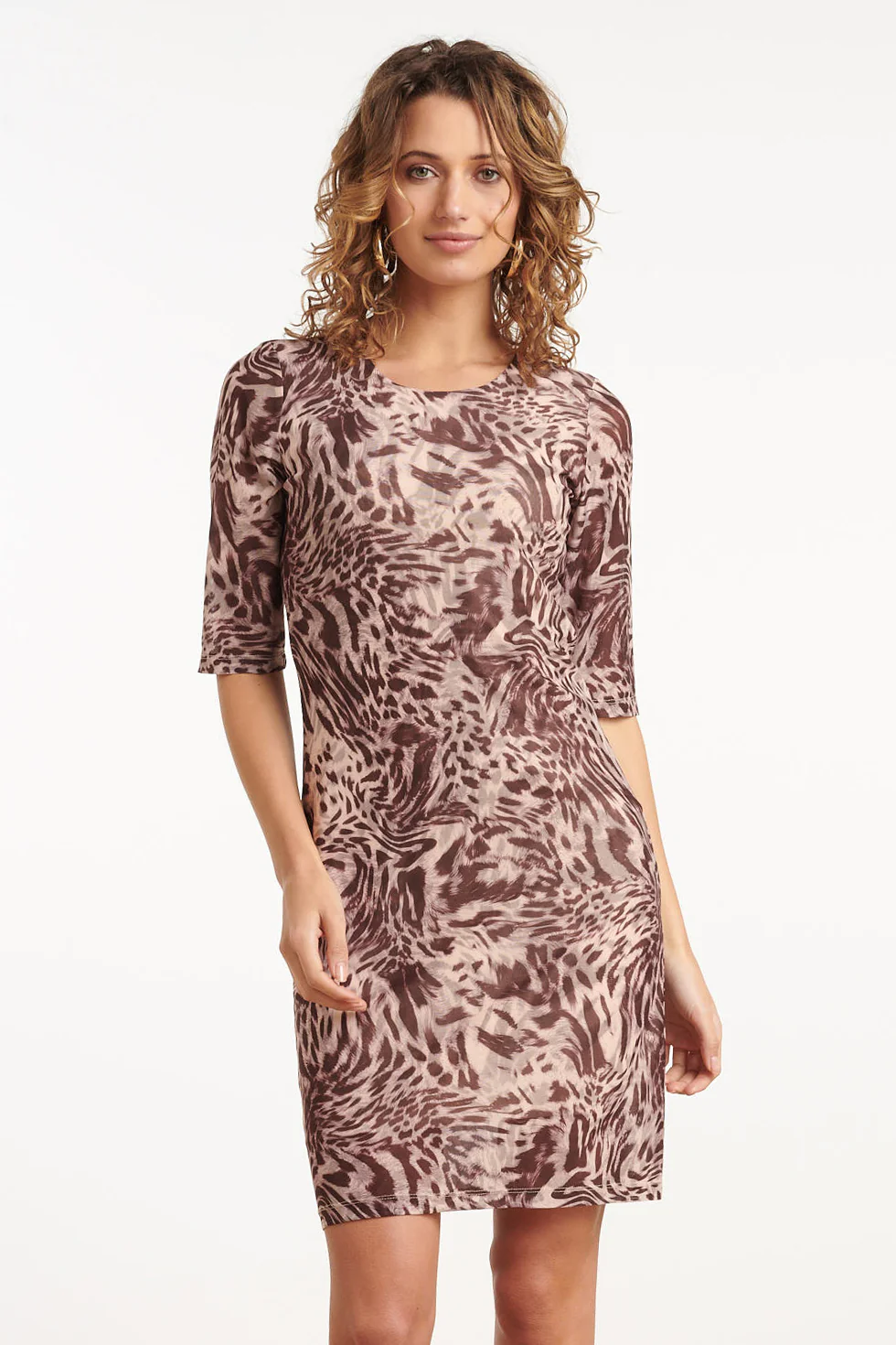 35114, Jurken | Sand - Brown - Image 3