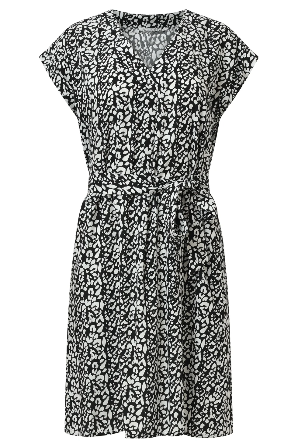 35120, Jurken | Black - Off White - Image 2