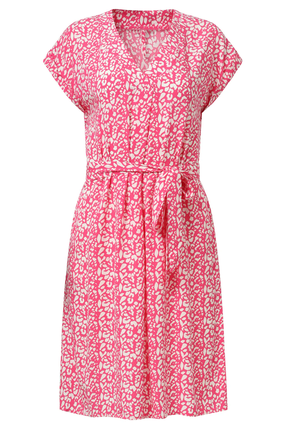 35120, Jurken | Pink - Off White - Image 2