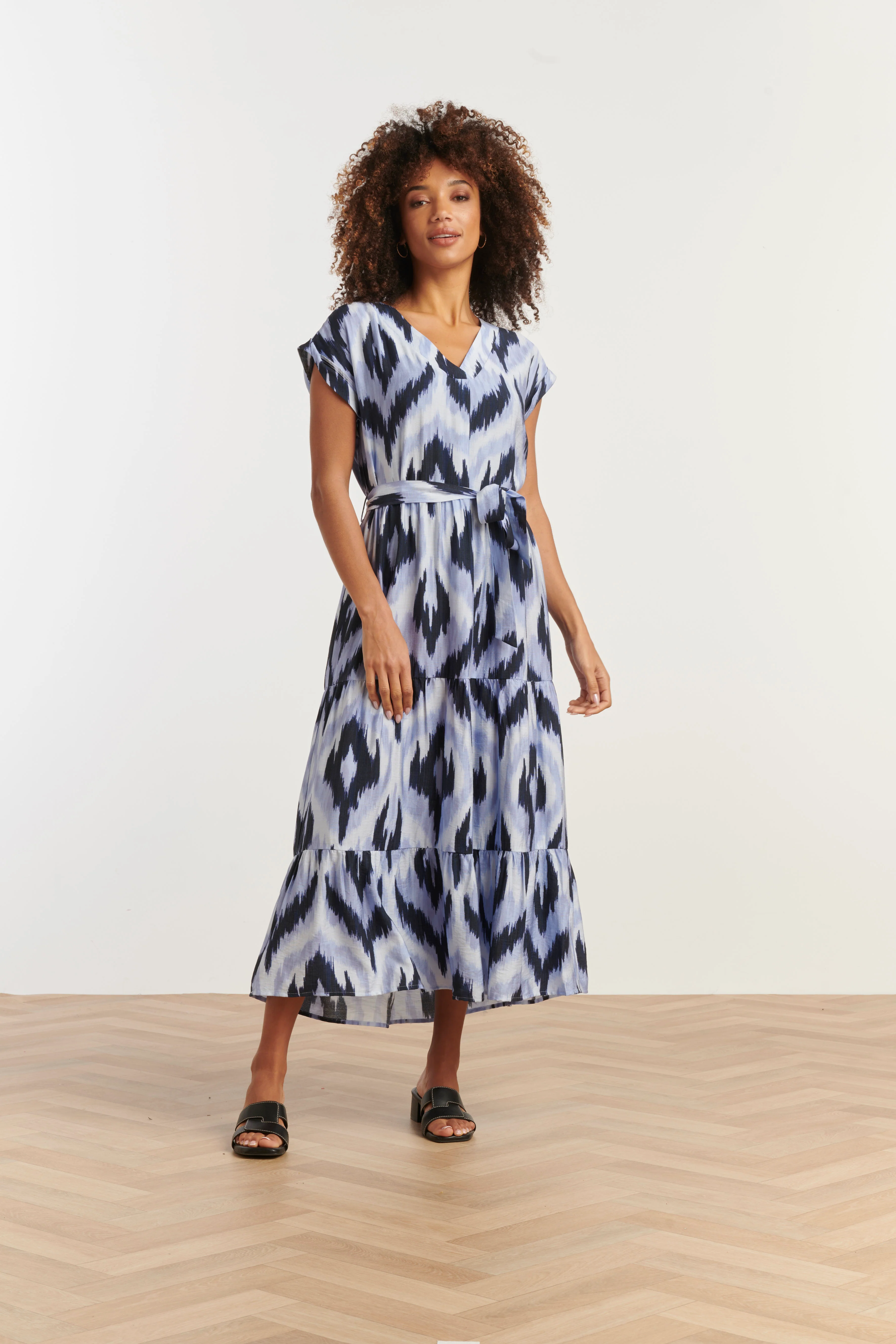 35136, Jurken | Off White - Muticolour