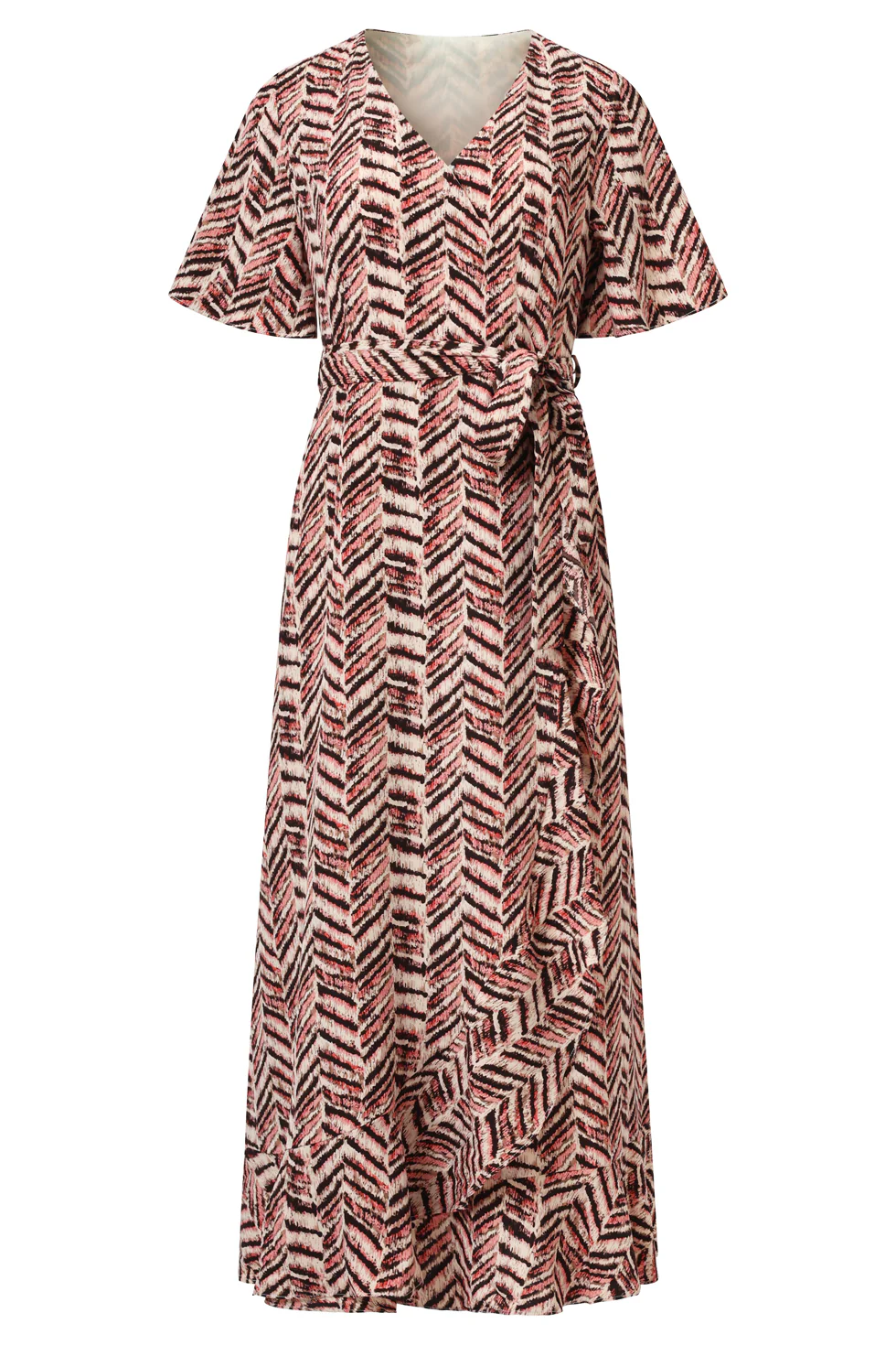 35142, Jurken | Black - Pink - Image 2