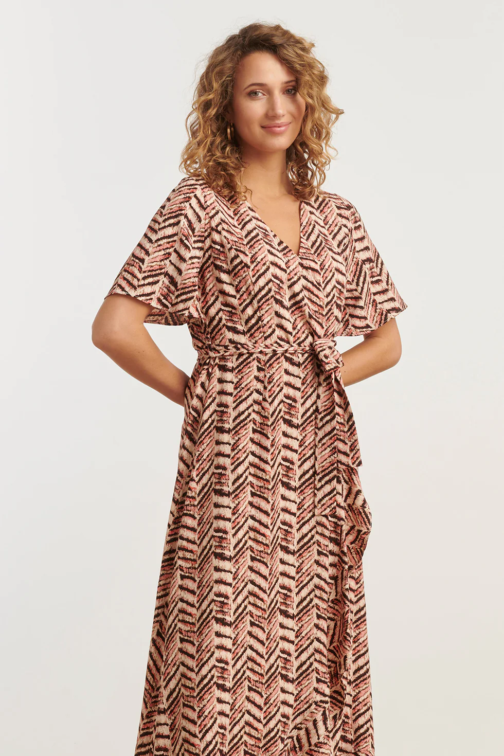 35142, Jurken | Black - Pink - Image 4