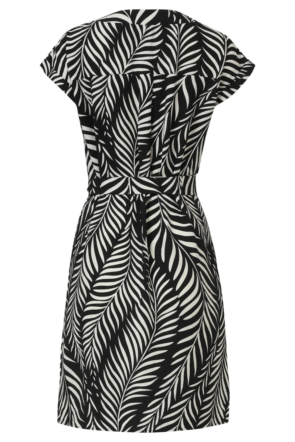 35147, Jurken | Black - Off White - Image 7