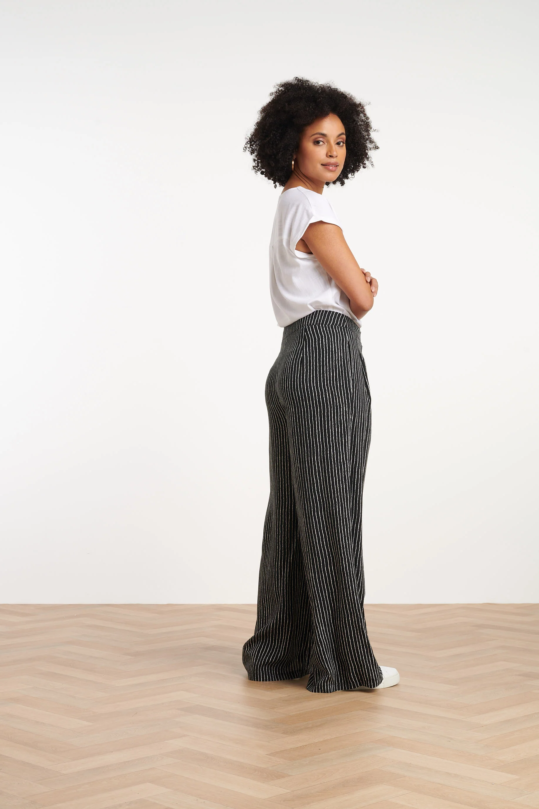 35149, Broeken | Black - Off White - Image 5