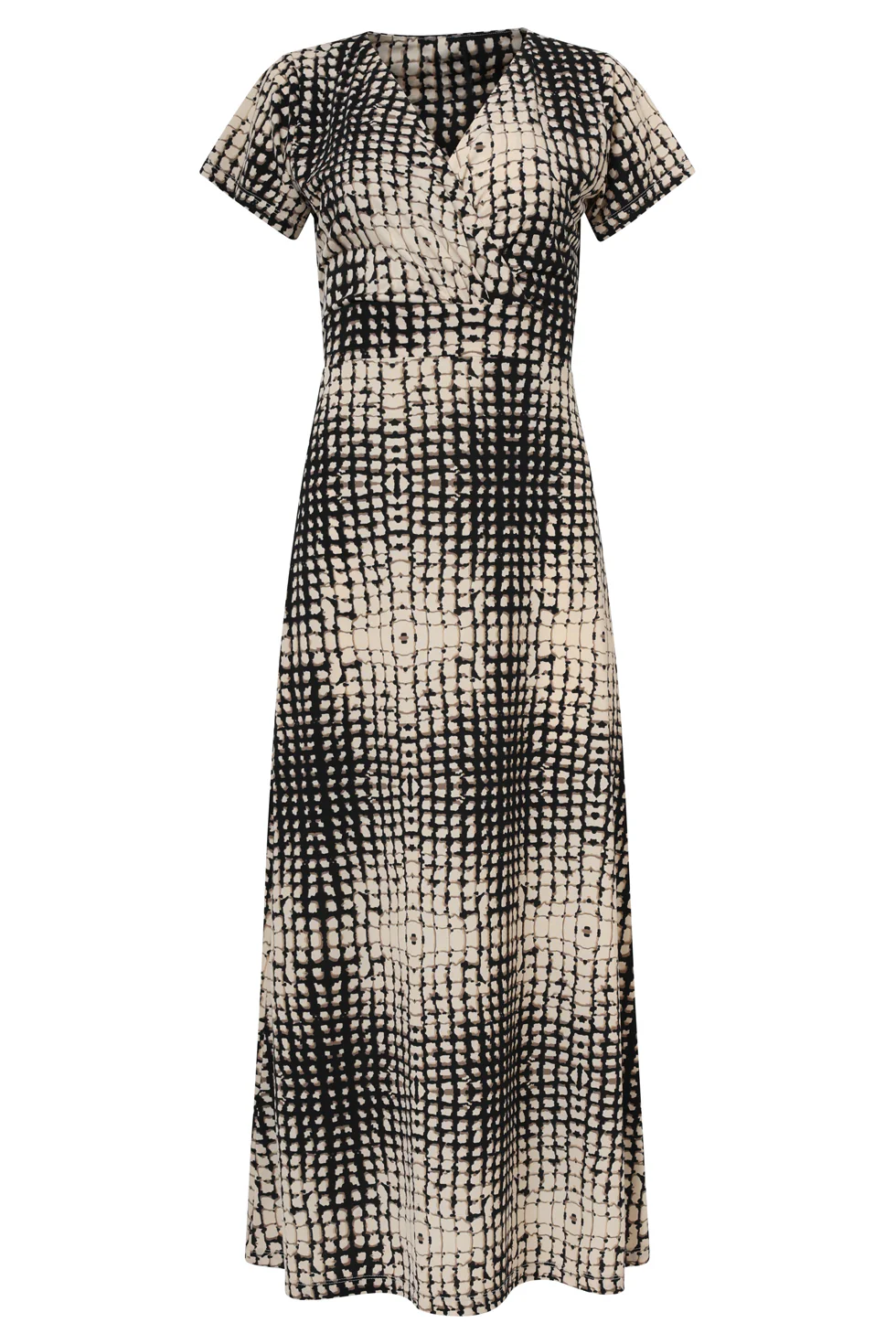 35151, Jurken | Black - Off White - Image 2