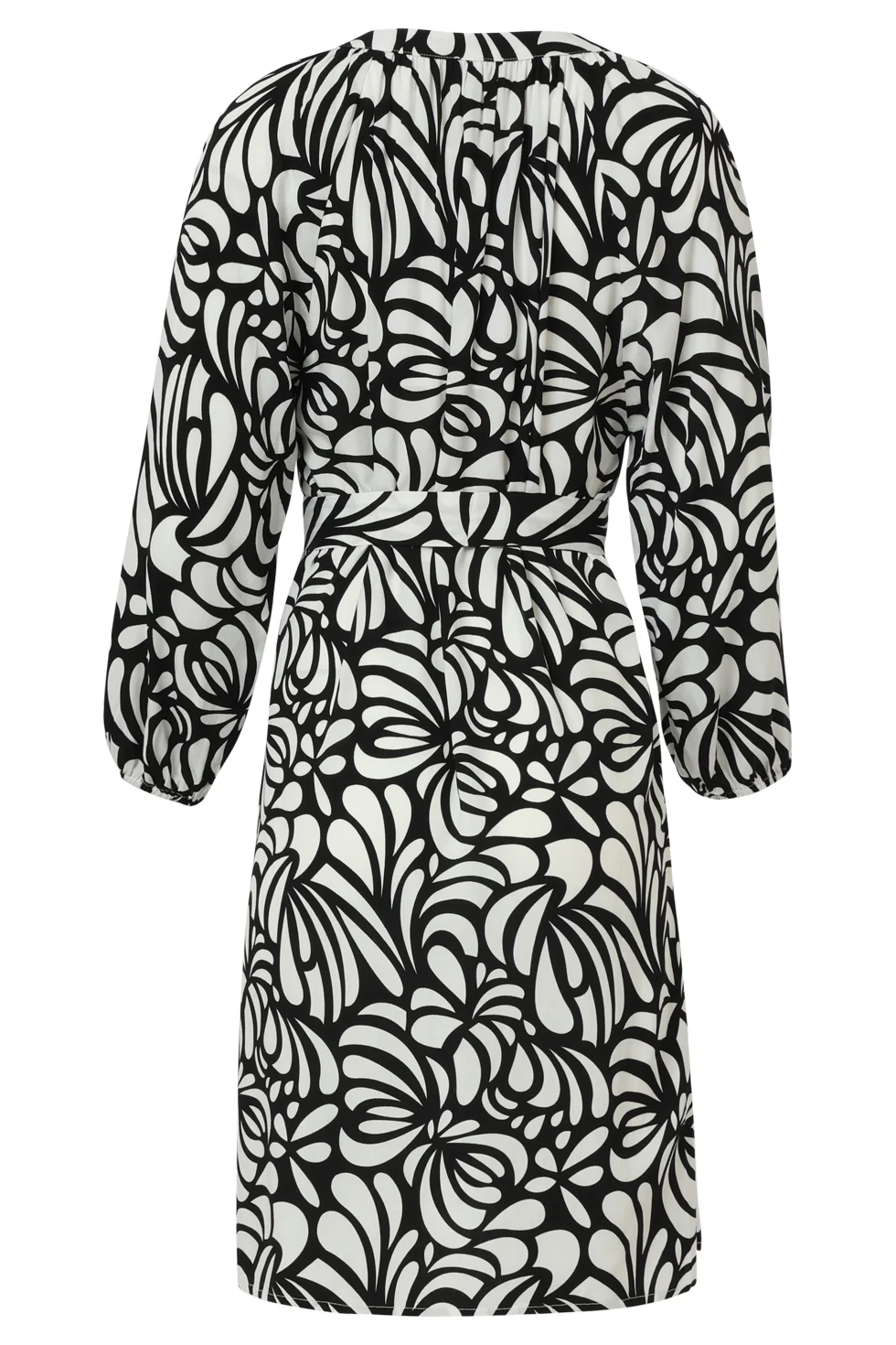 35154, Jurken | Black - Off White - Image 7