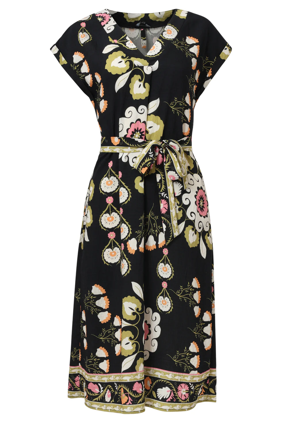 35156, Jurken | Black - Muticolour - Image 2