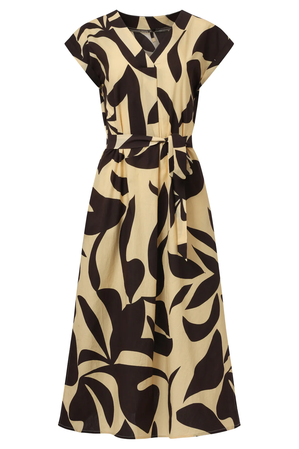 35167, Jurken | Sand - Black - Image 2