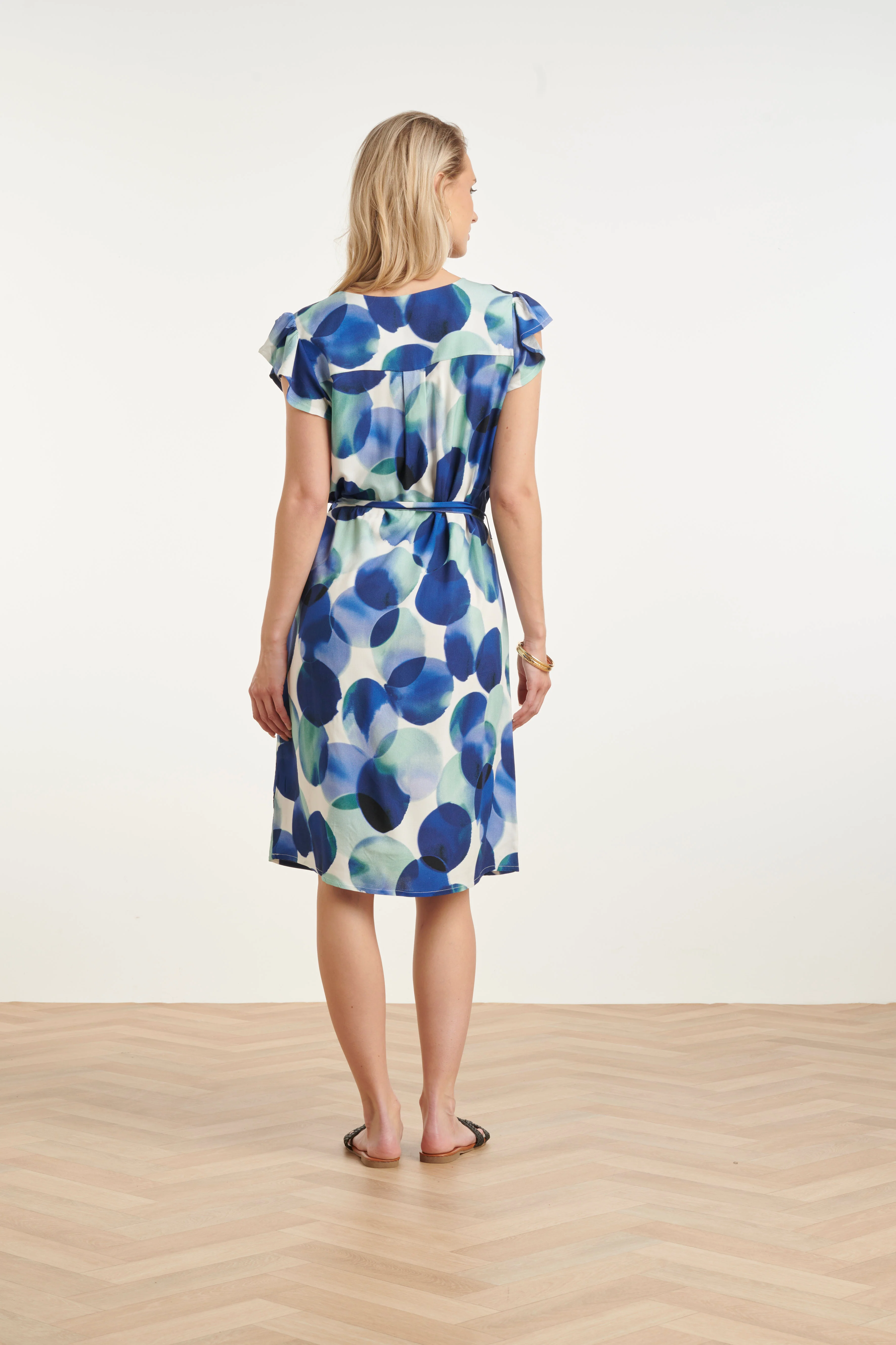 35211, Dress | White - Blue - Image 5