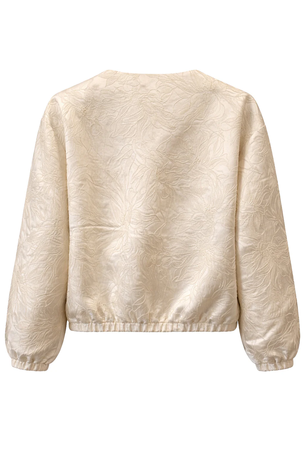 Beige Bomberjack Met Ton-Sur-Ton Bloemenprint | Gold - Image 7