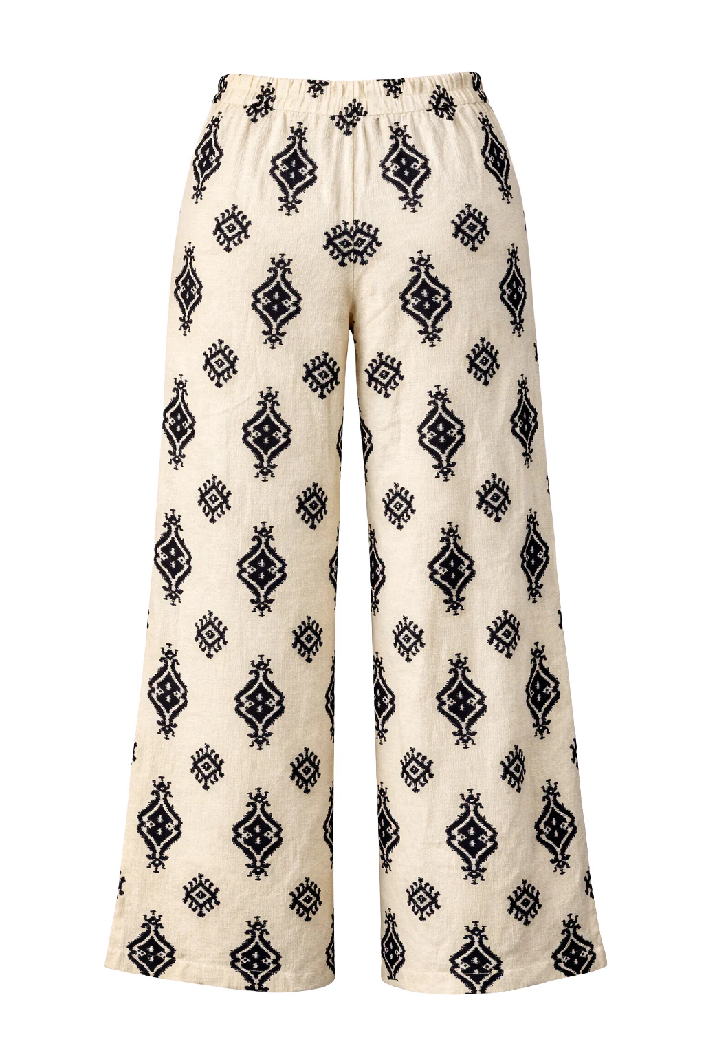 Beige Broek Met Zwarte Aztec Print | Black White - Image 7