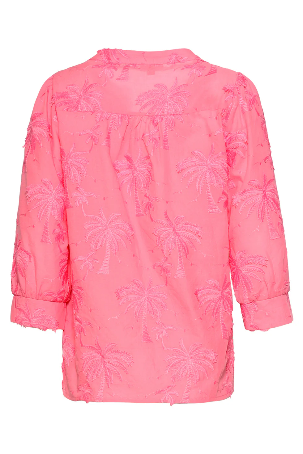 Blouse Met Tropisch Palmborduursel | Old Pink - Image 7
