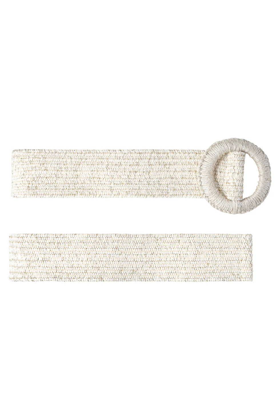 Bohemian Rattan-Look Taille Riem Met Ronde Gesp | Sand - Gold - Image 4