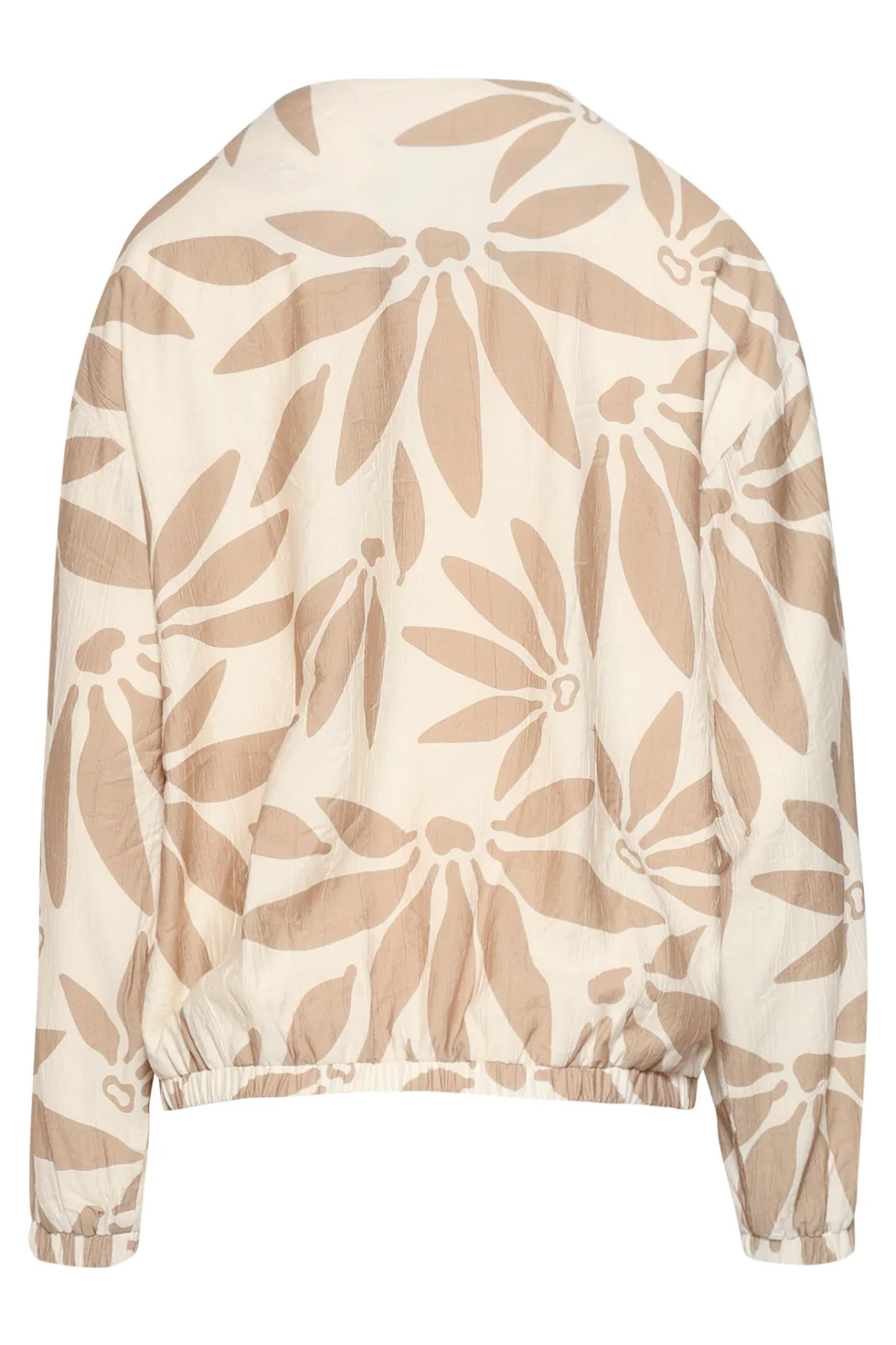 Bomberjack Met Abstracte Bloemprint - Beige/Wit | Off White - Dark Sand - Image 7
