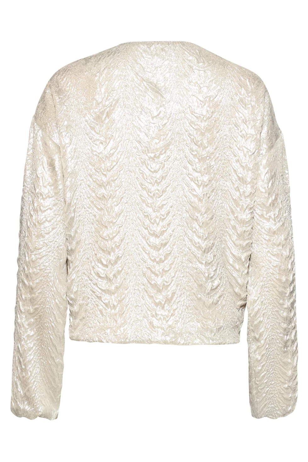 Bomberjack Met Slang Print En Metallic Glans | Off White - Image 7